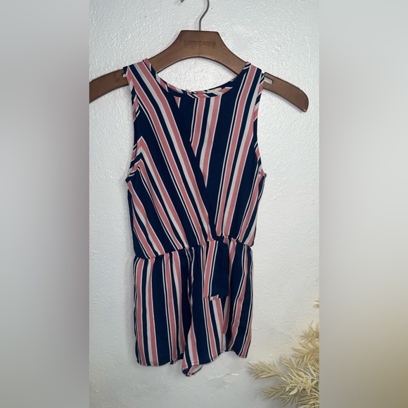 Heart & Arrow short jumper Navy Blue and pink lines not new size 12 - Picture 3 of 9